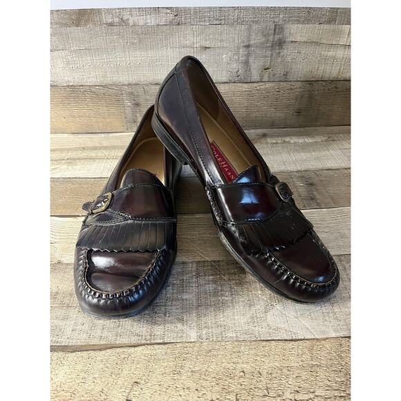 Cole Haan #3516 Kiltie Buckle Maroon Leather Loafers Size 12 main image 4
